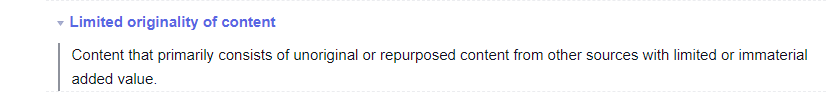 Facebook original content policy