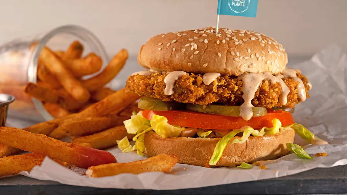 Hungry Planet plant-based chicken sandwich