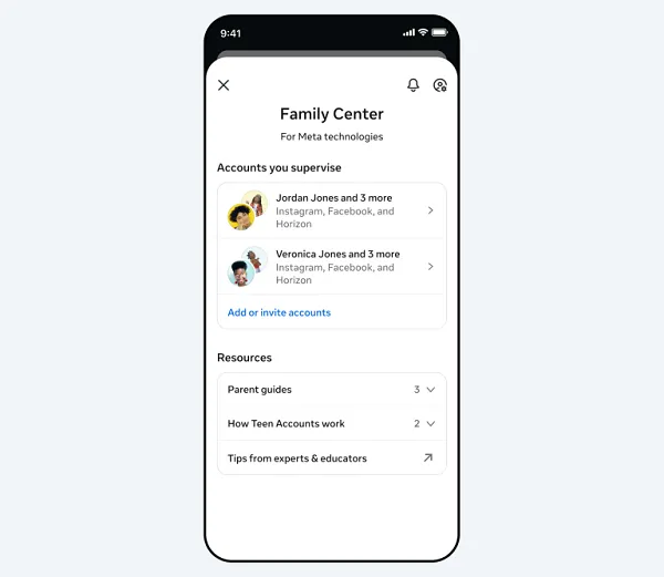 Meta Family Center update