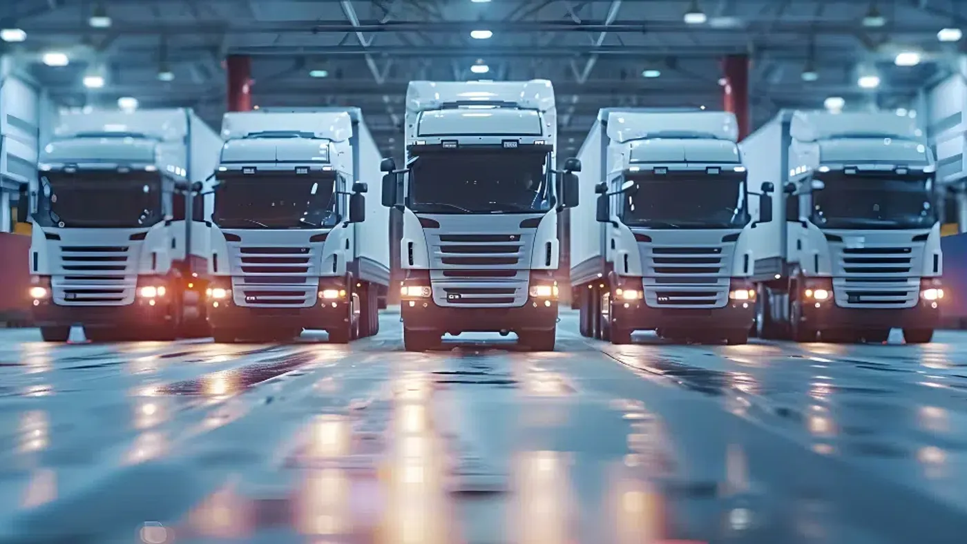 Fleet of electric tractor trailer trucks