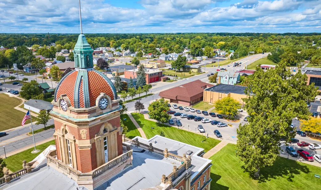 Aerial view of a city