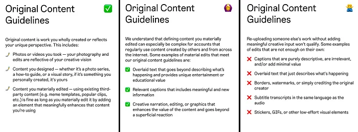 Instagram original content guidance
