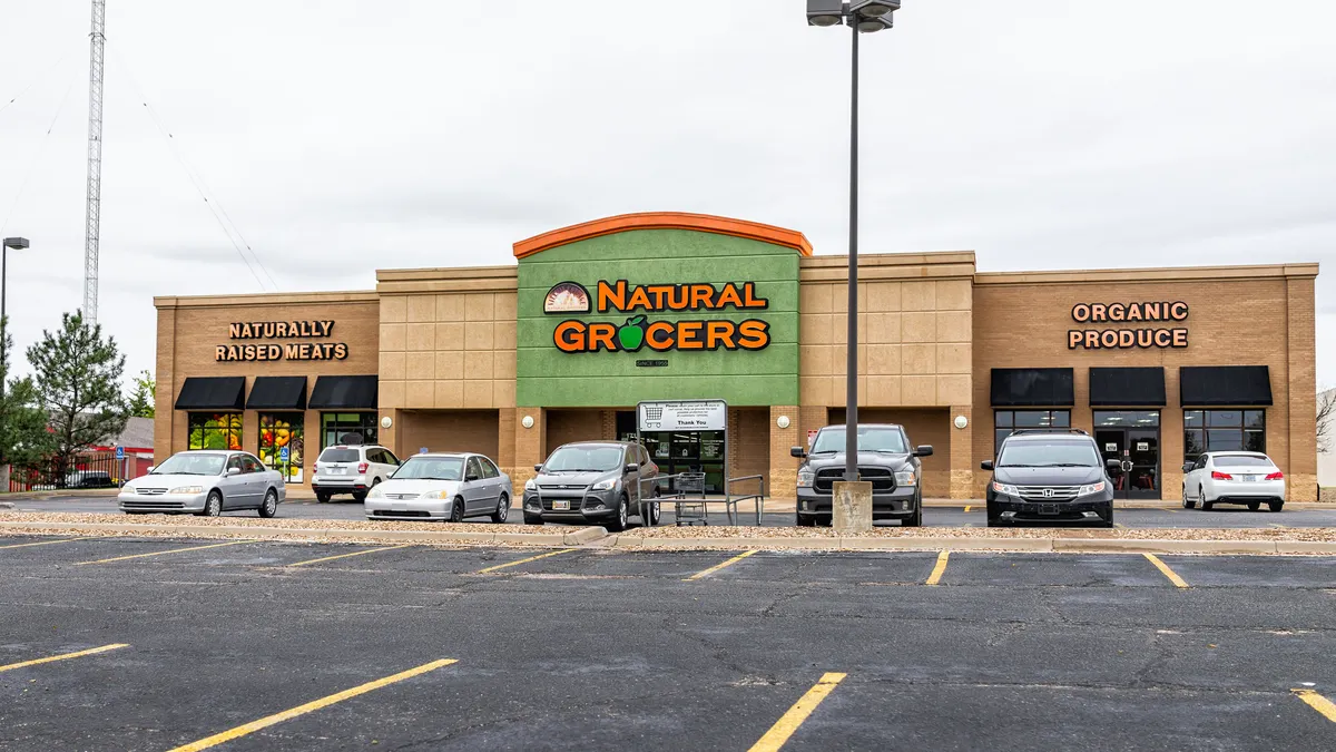 Exterior of a grocery store.