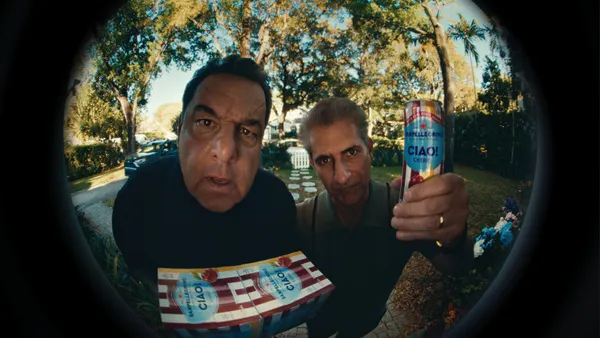 Steve Schirripa and Michael Imperioli in a Sanpellegrino ad