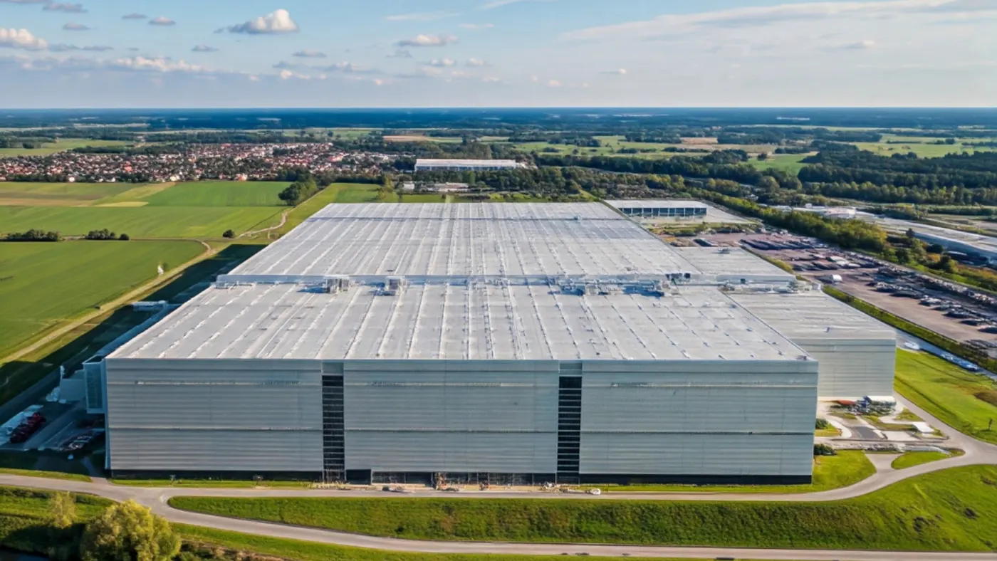 Aerial view of a facility
