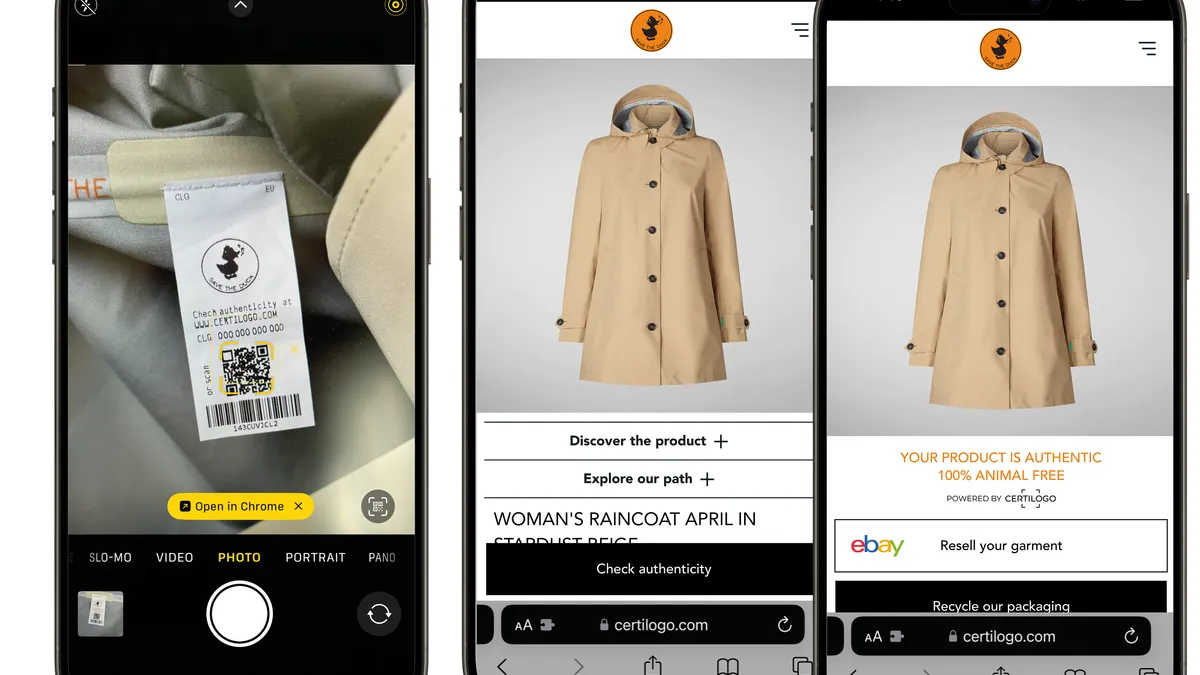 A demonstration of eBay's new features on a smartphone