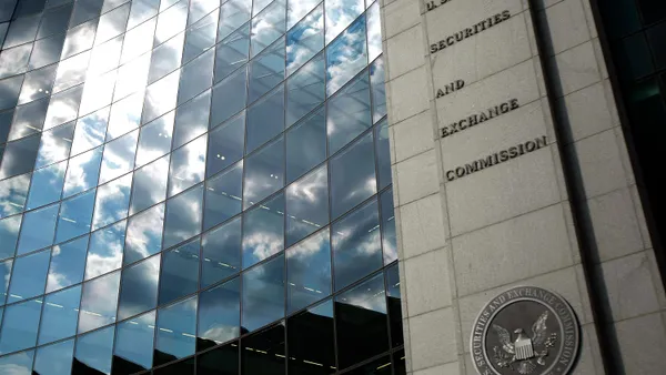 SEC logo is on display outside its building in Washington, D.C.