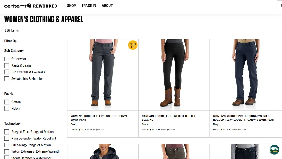 Carhartt Reworked website