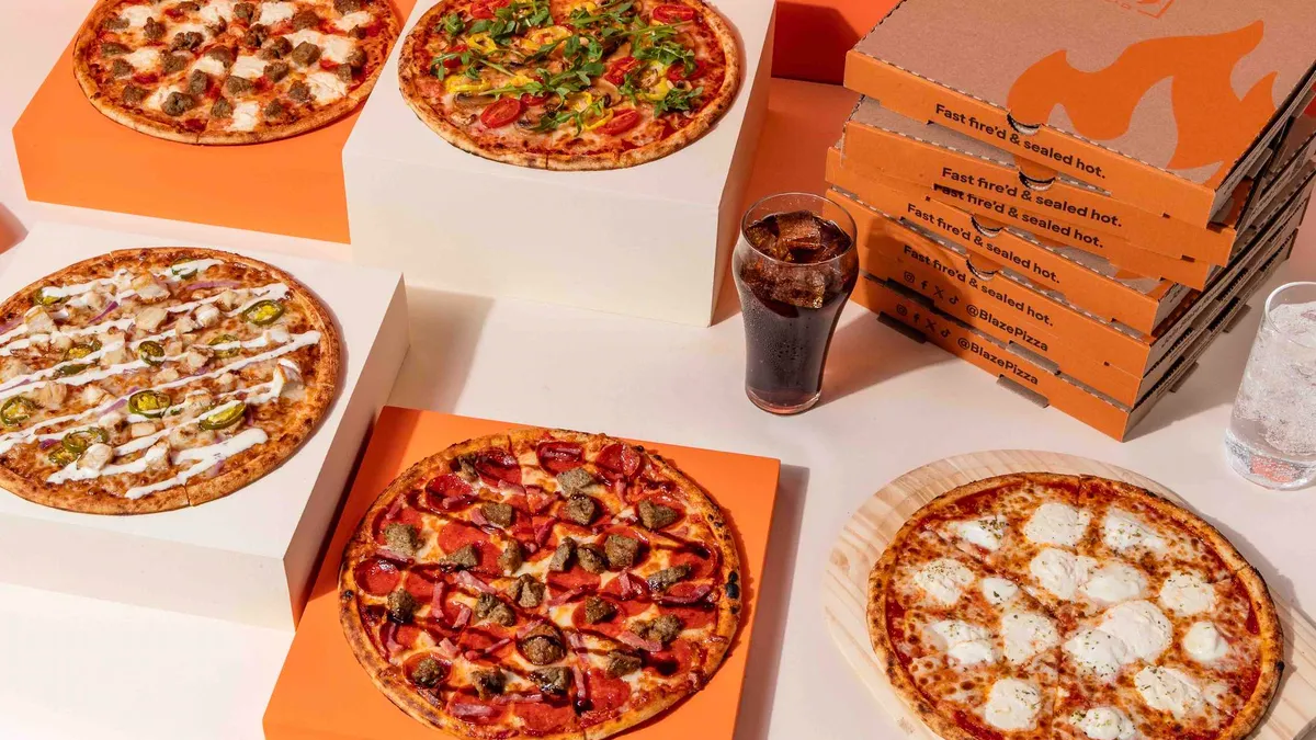 Blaze Pizza's new signature pizzas.