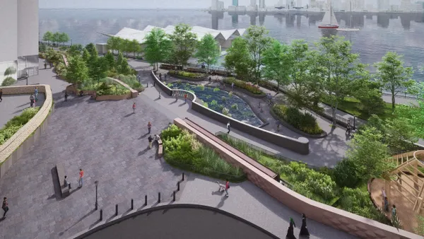 Rendering of the $1.7 billion Battery Park City resilience project in New York City