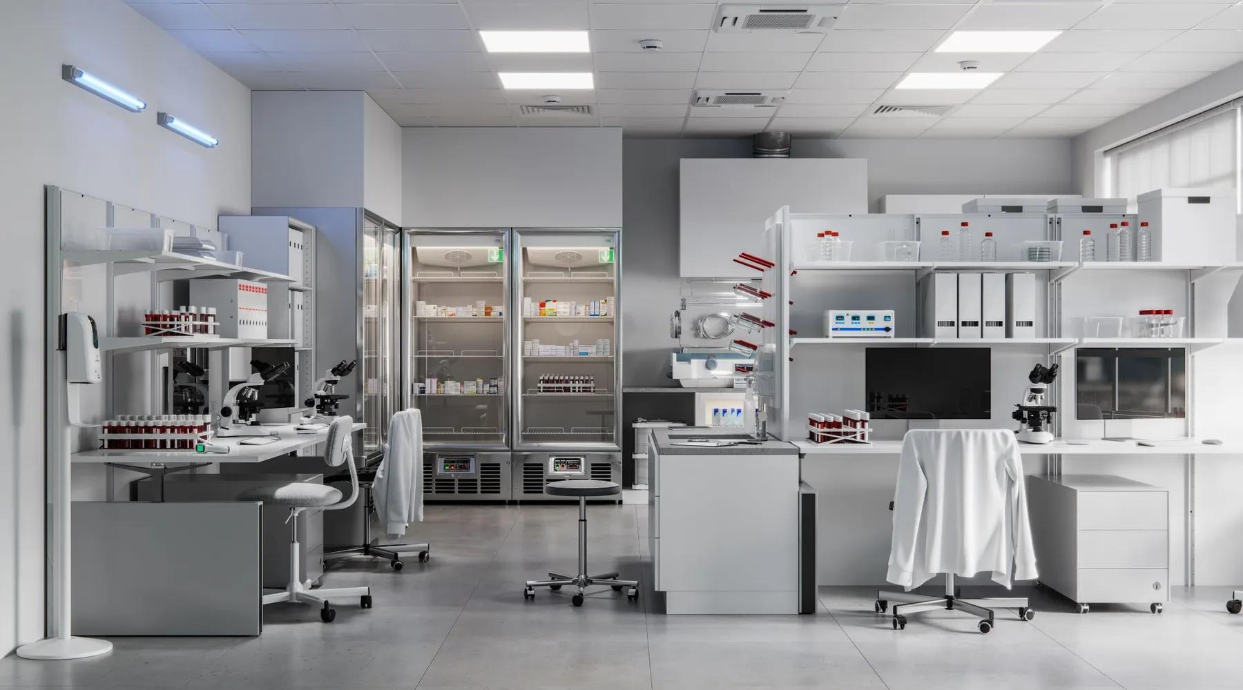 Pharma lab stock photo