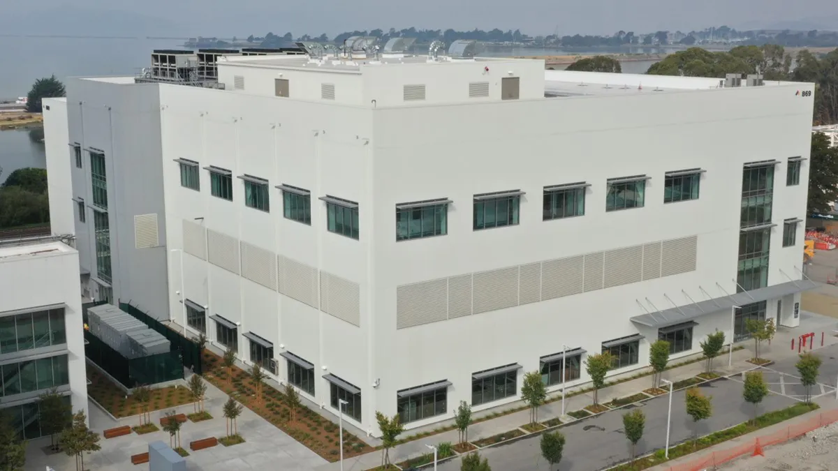 Aerial view of Bayer's pharmaceutical plant in Berkeley, California