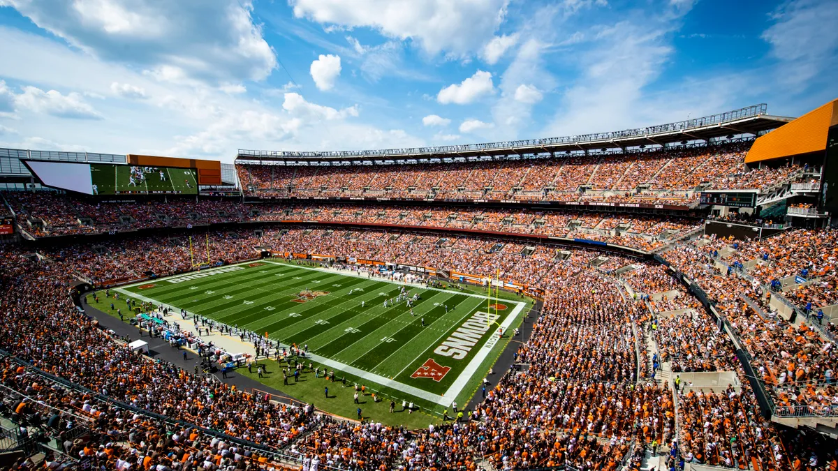 Cleveland Browns Stadium on game day