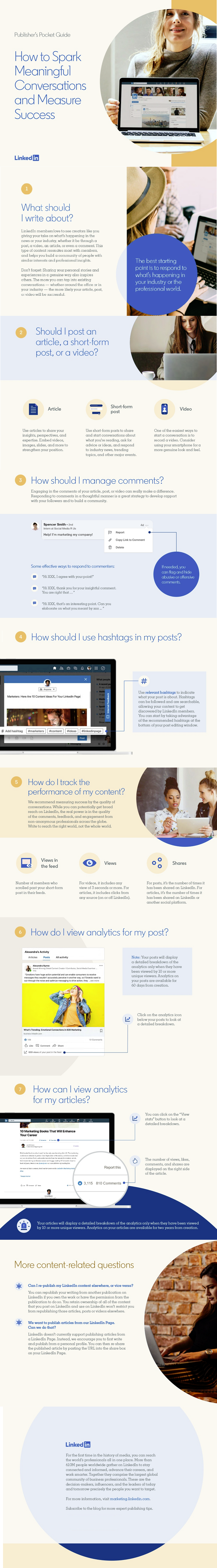 Infographic outlines key tips for publishing on LinkedIn