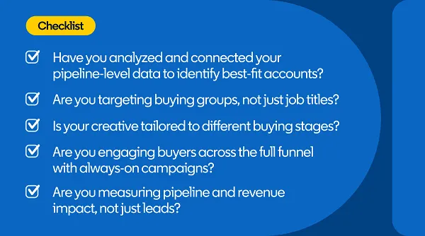 LinkedIn B2B marketing checklist