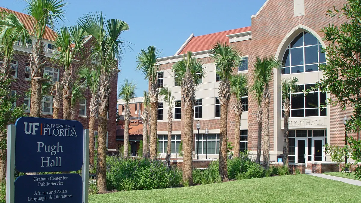 Pugh Hall at the University of Florida.