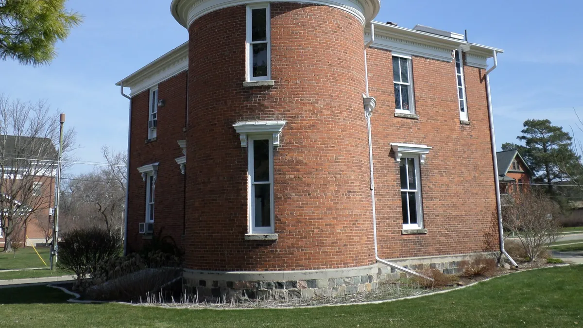 Albion College Observatory as see from the front.