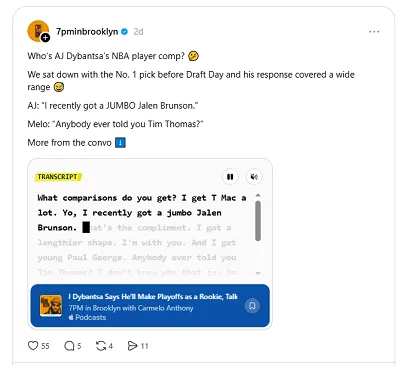 Threads podcast transcripts
