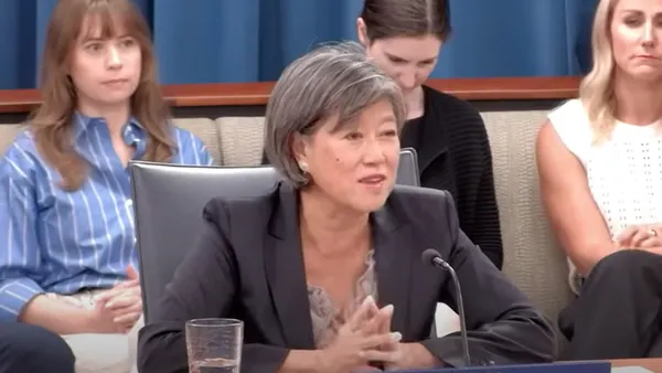 FERC Commissioner Judy Chang speaks at the commission's July 2025 open meeting.