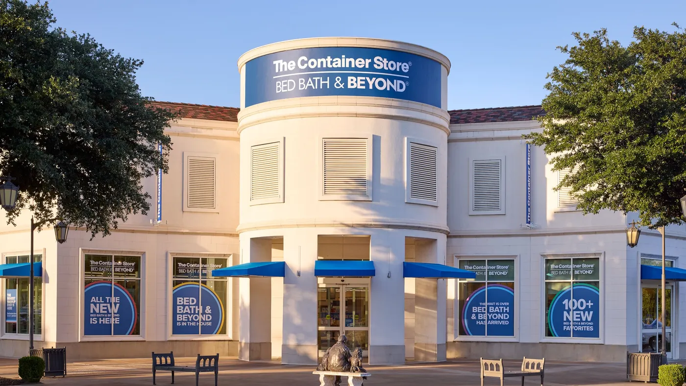 The exterior of Bed Bath & Beyond's co-branded concept with The Container Store