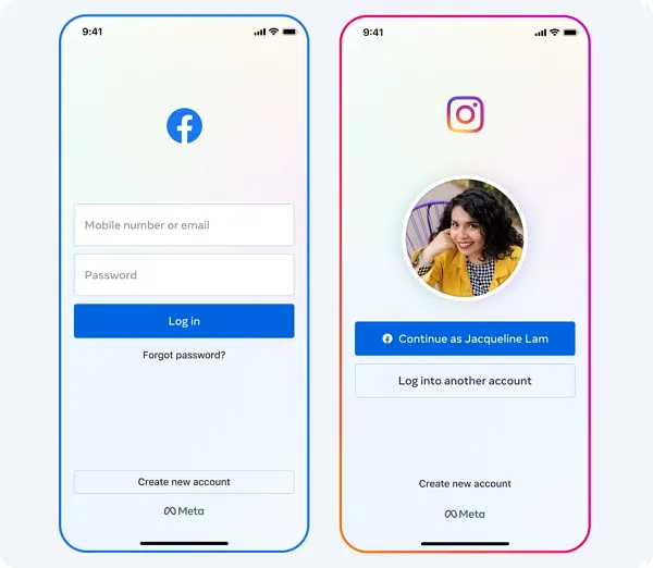 Facebook Instagram profile switching