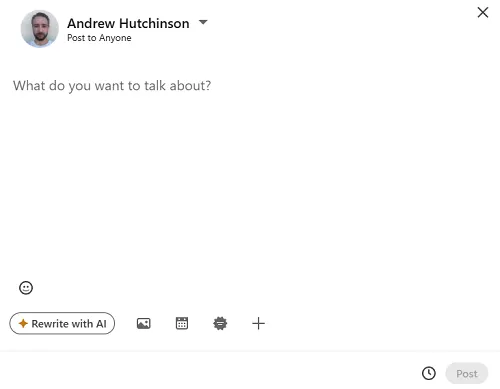 LinkedIn AI composer prompt