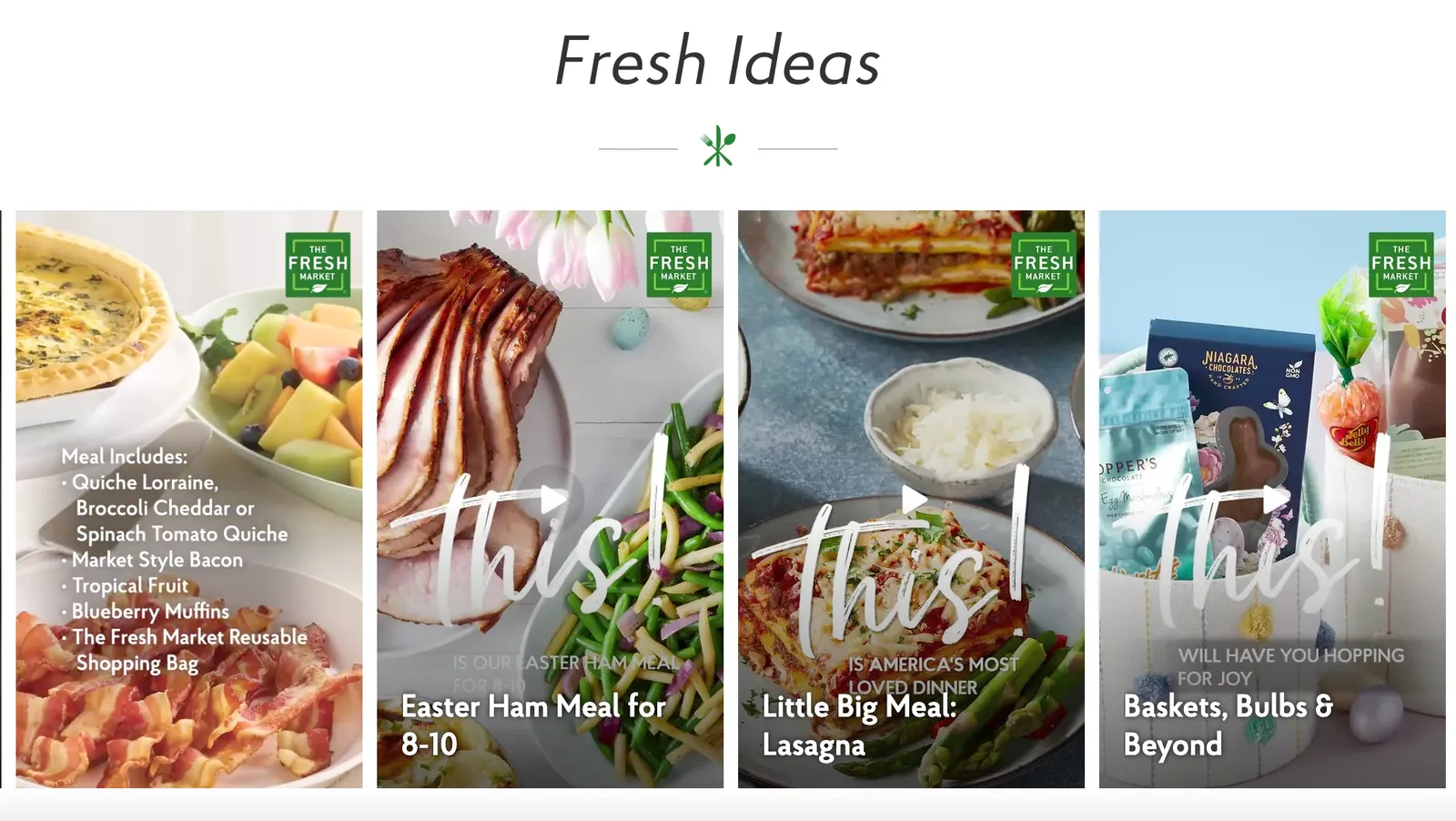 The Fresh Market's discovery-focused website