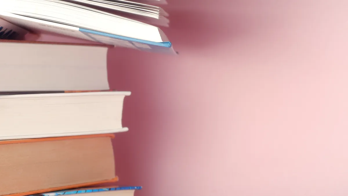 A stack of books.