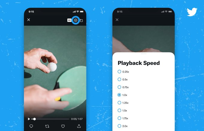 Twitter playback speed controls