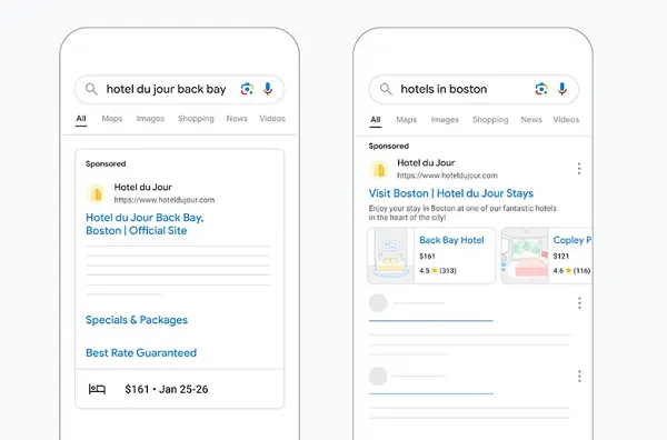 Google travel ads
