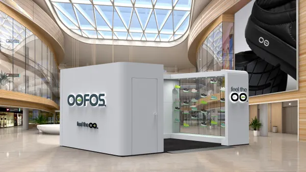 The exterior of one of Oofos' first brick-and-mortar stores