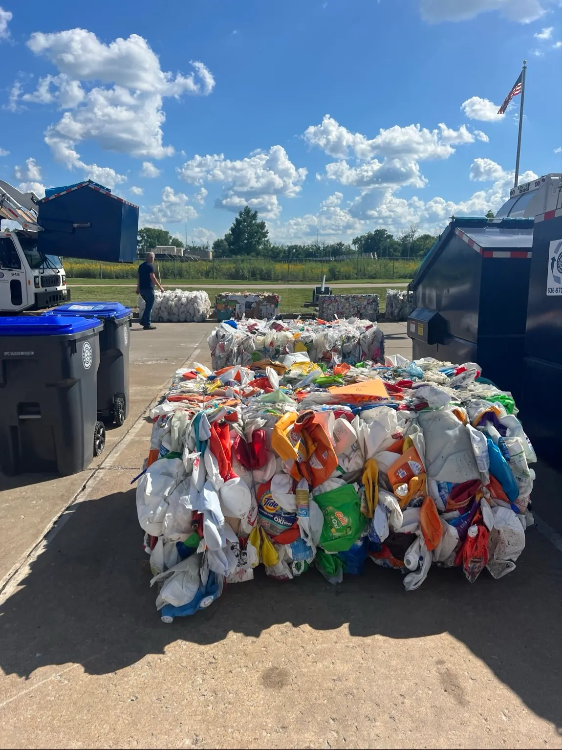 a bale of PP plastic