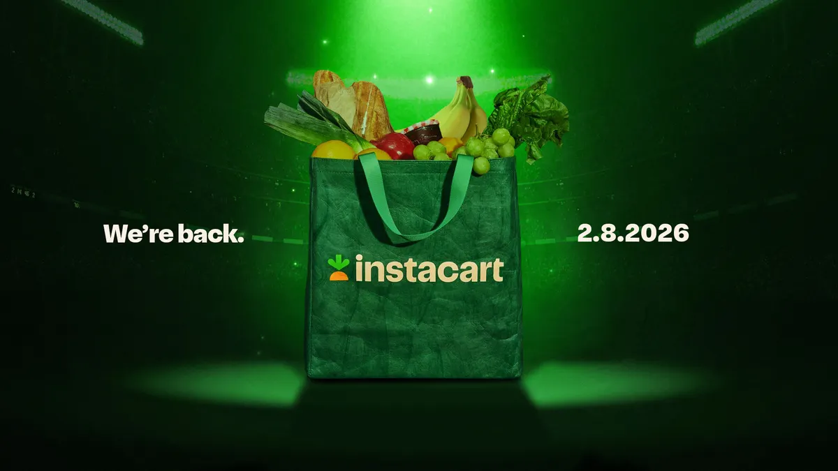 Instacart 2026 Super Bowl announcement image