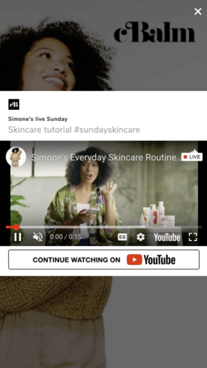 YouTube live-stream ads