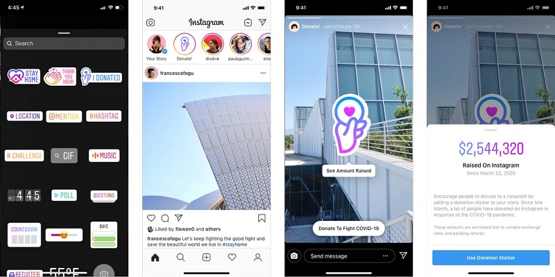Instagram I Donated sticker
