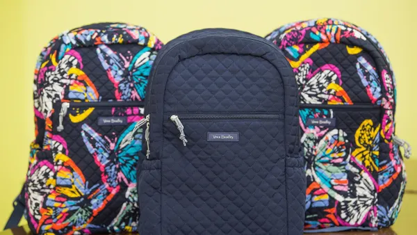 Vera Bradley backpacks on display in Grand Prairie, Texas