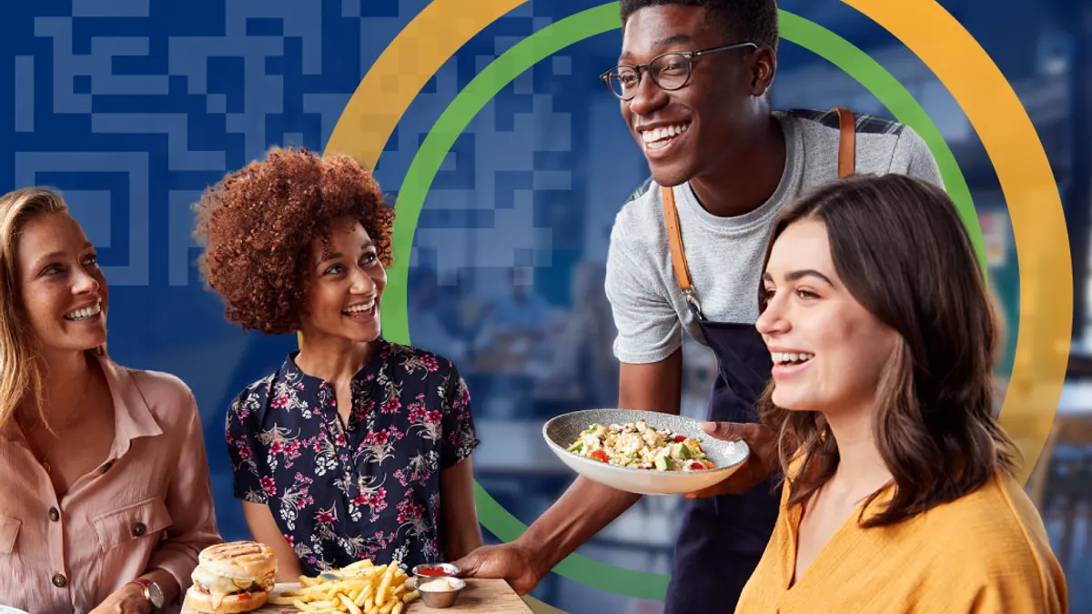 Young people laughing together