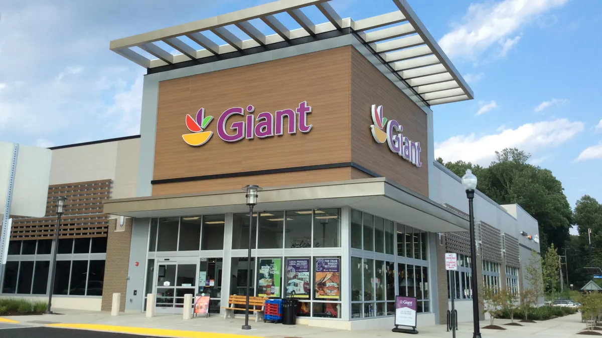 Exterior of Giant Food store at 9400 Fairfax Boulevard, Fairfax, Virginia, on Aug. 25, 2020. Store opened Aug. 21, 2020.