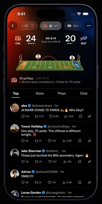 X NFL gametime