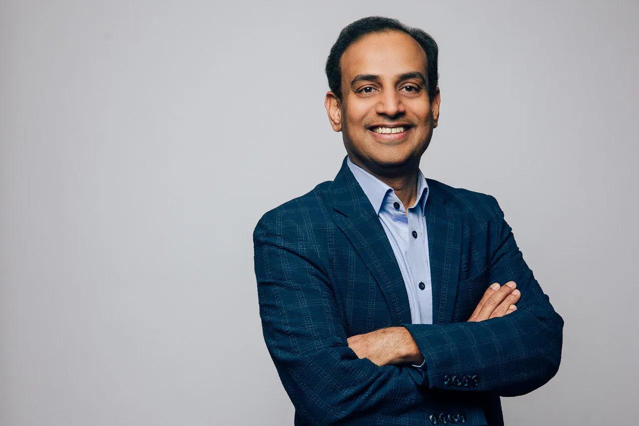 Sathish Muthukrishnan poses with arms crossed