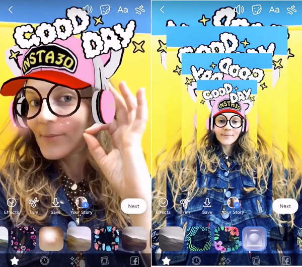 How to layer Facebook image filters