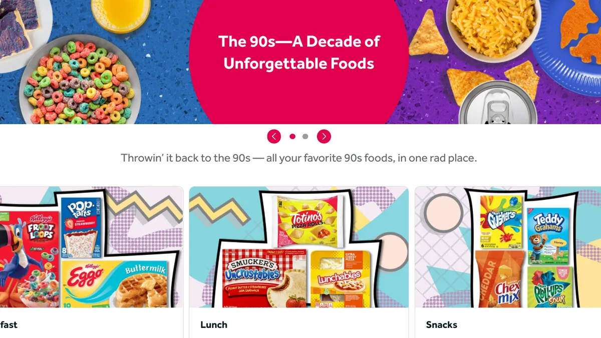 Stop & Shop's '90s offerings online