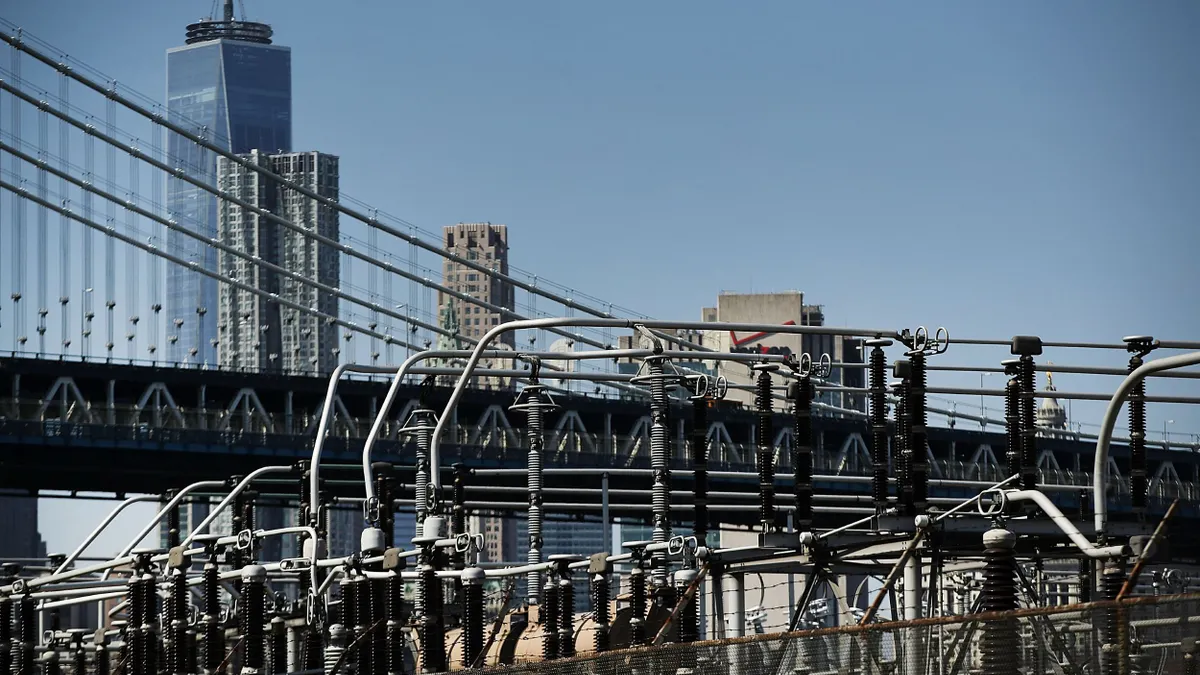 A power plant in a city