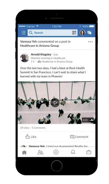 LinkedIn group notifications screenshot