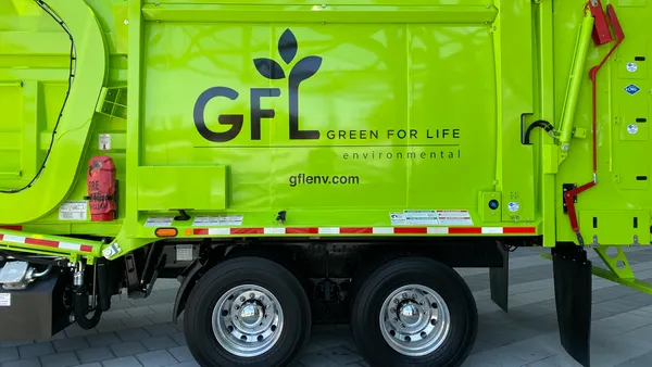 Green GFL Environmental truck