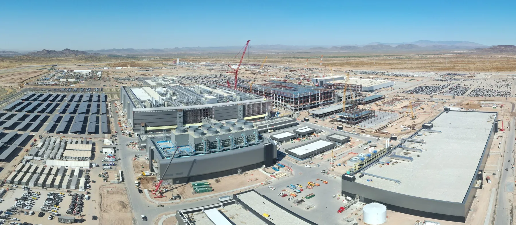 Aerial view of TSMC $40 billion chip factory plant