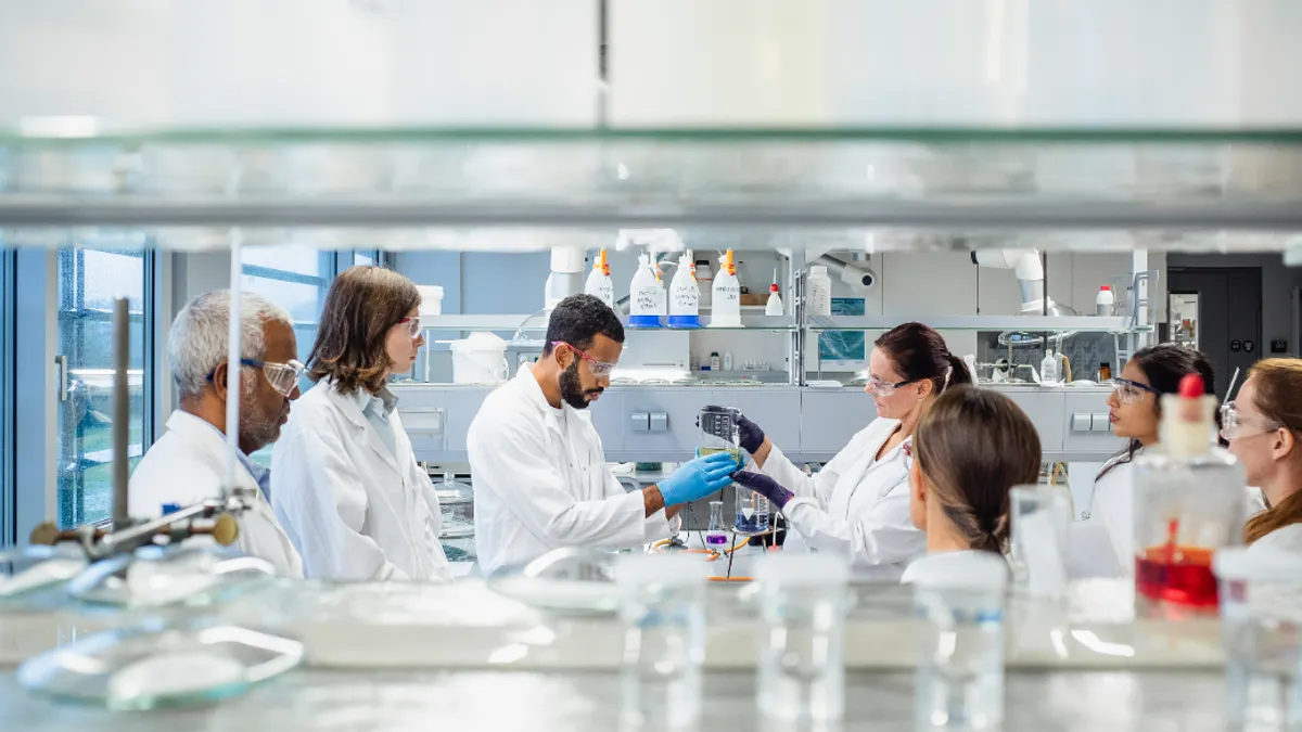 Scientists working in the laboratory.