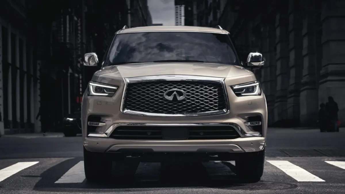 Infiniti's new crossover QX80 model retrieved by Mobile Marketer on Oct. 12, 2020