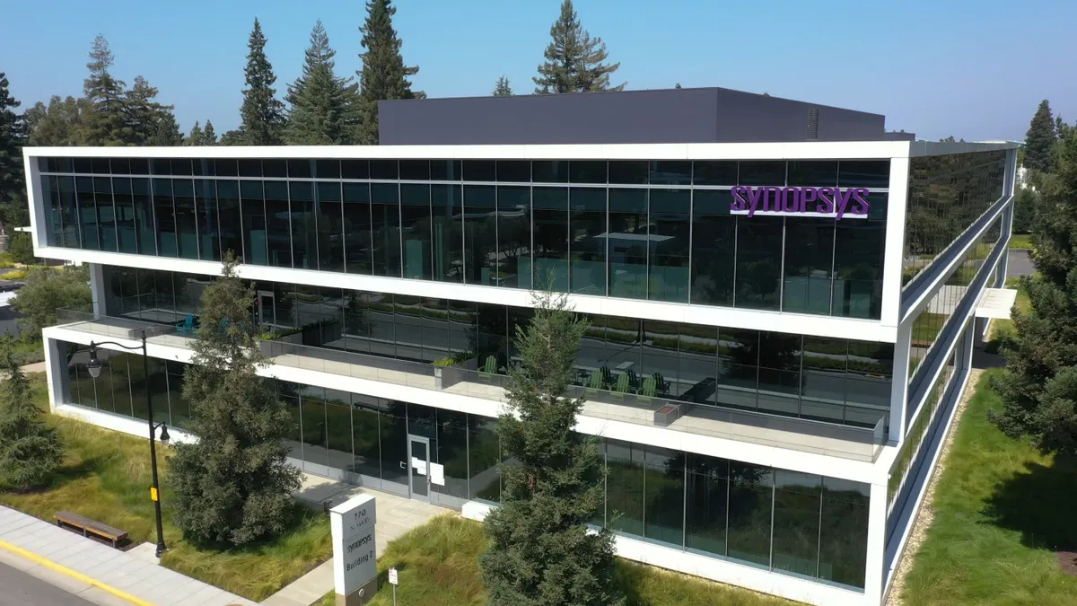 Synopsys headquarters in Sunnyvale, California. The chip design software maker has completed its $35 billion acquisition of Anys after recieving final approval from China on July 14.