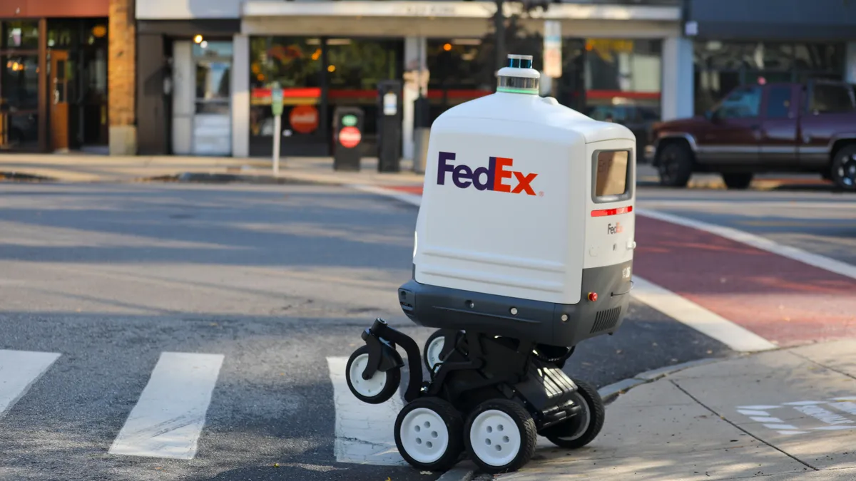 A photo of FedEx's roxo delivery robot shared with us OCt. 2020